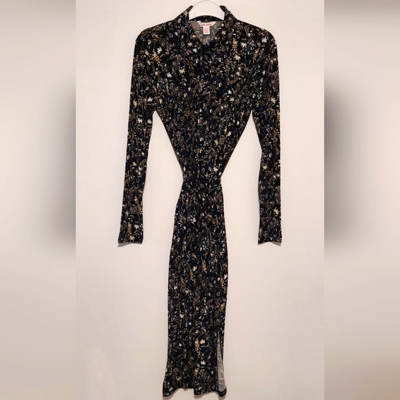 π£ Joe Fresh Women's Floral Button-Down Tie Waist Long Sleeved Dress NWT Size XS - Picture 3 of 11